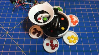 Featured image of 3D Printed Skittles Sorting Machine, Powered by Arduino