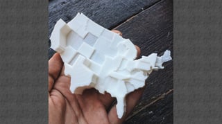 Featured image of 3D Printable Map of the United Stated by Hate Groups