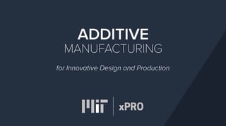 Featured image of MIT Announces 11-Week Online Course on Additive Manufacturing for Professionals