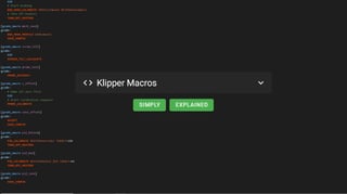 Featured image of Klipper: Macros – Simply Explained