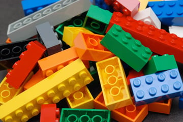 Mesa De Actividades Compatible Con LEGO Para Niños Diseño Plástico Rígido Ligero 