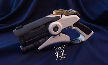 Overwatch OW Mercy Caduceus Blaster Gun Weapon 3D printed Cosplay Prop 