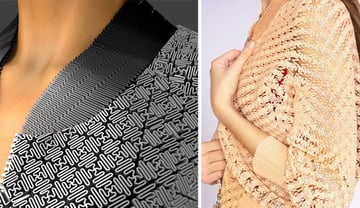 Beautiful 3D printed fabrics.