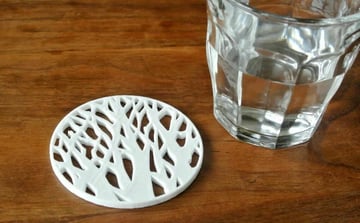 Un posavasos impreso en 3D inspirado en la naturaleza