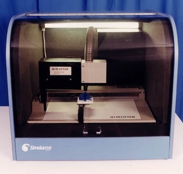 Stratasys' first operating 3D printer used their trademarked FDM technology