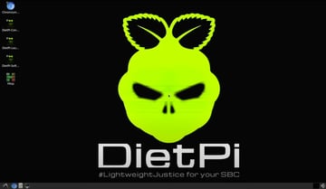 The default desktop enviroment for DietPi is LXDE