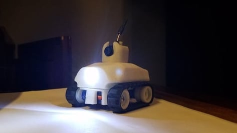 Featured image of [Project] 3D Print a Servo-Driven Tiny FPV Tank (with a Camera!)