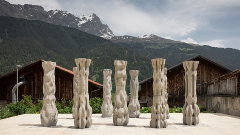 Featured image of 3D Printed Concrete Pillars Set the Stage at the Origen Festival