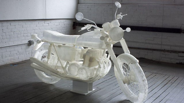 Featured image of Artist 3D Prints Life-Size 1972 Honda CB500 Motorcycle