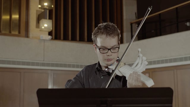 Featured image of UT Grad Student Creates 3D Printed Six String Violin to Play Rare Composition
