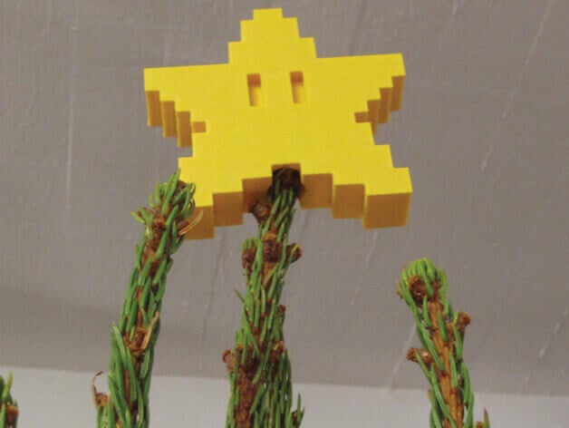 A videogame inspired Christmas Tree topper will make your kids very happy (image: thingiverse)