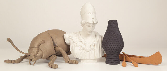 MakerBot's new wood, mineral and metal filaments open up many new possibilities (image: MakerBot)