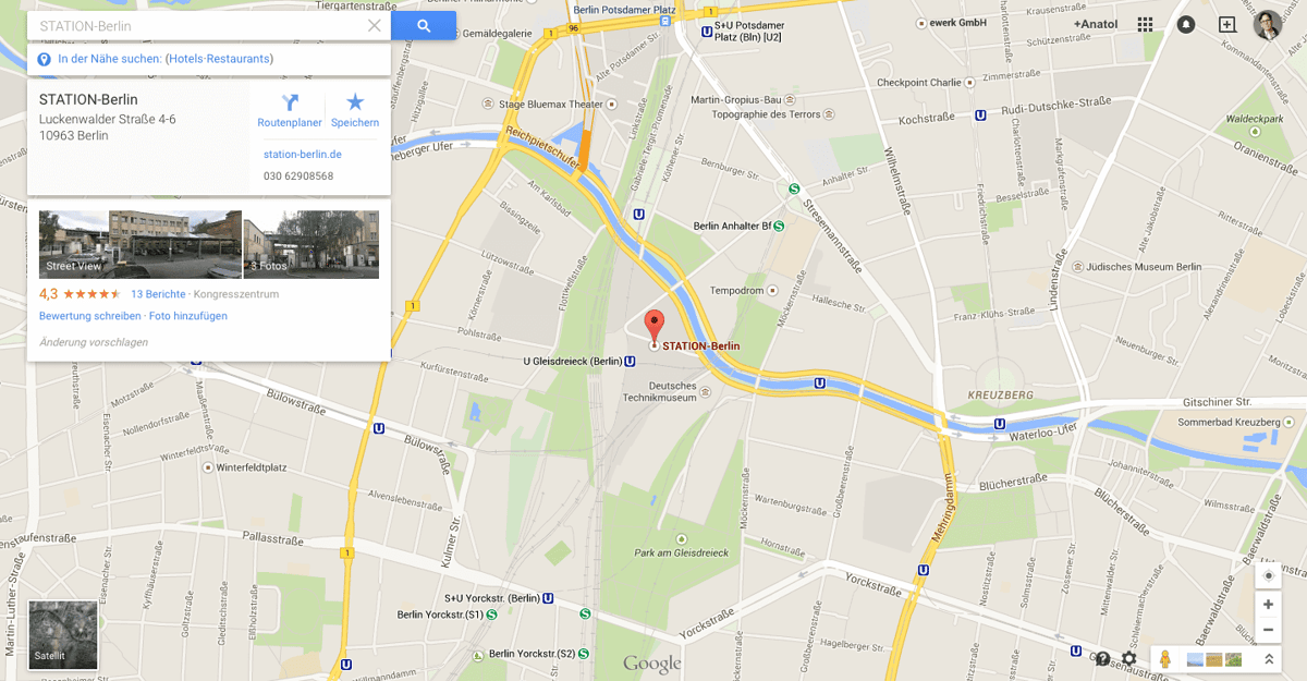 Google Maps Station Berlin 3D print show 