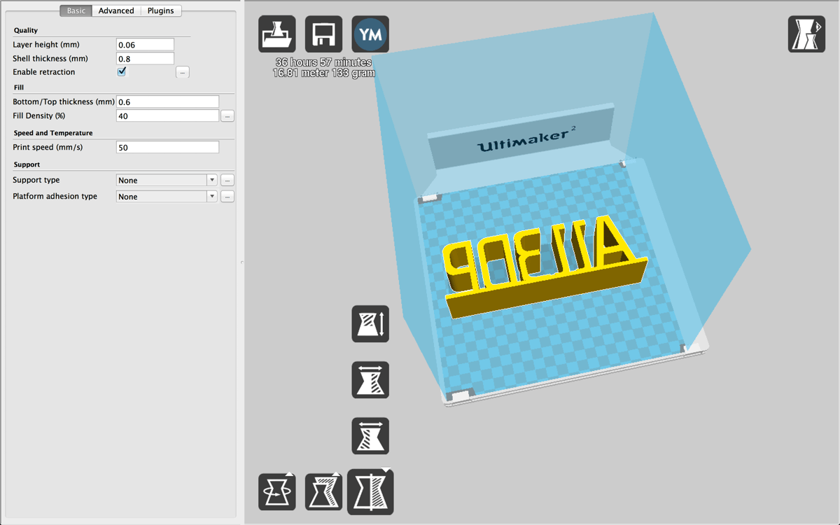 This software offers a choice between quick print and advanced settings.