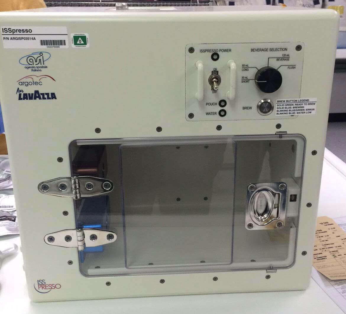 The ISSpresso Machine (source: Italian Space Agency, ASI)