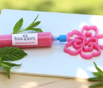 3D Food Chewing Gum flowers? (source: Bocusini)