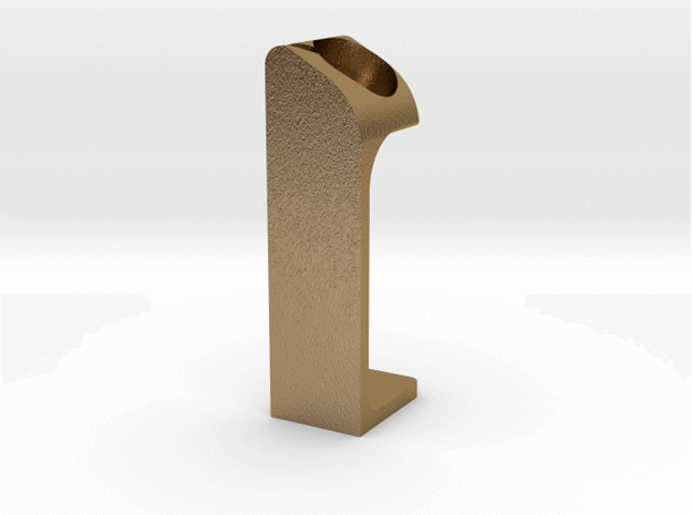 The Apple Watch Charging Stand in polished gold steel (source: Shapeways)