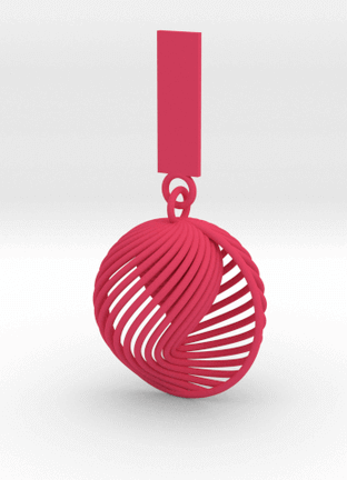 The Quark Pendant in red (source: Shapeways)