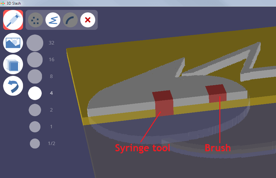 3D Slash 2.0: the Syringe tool