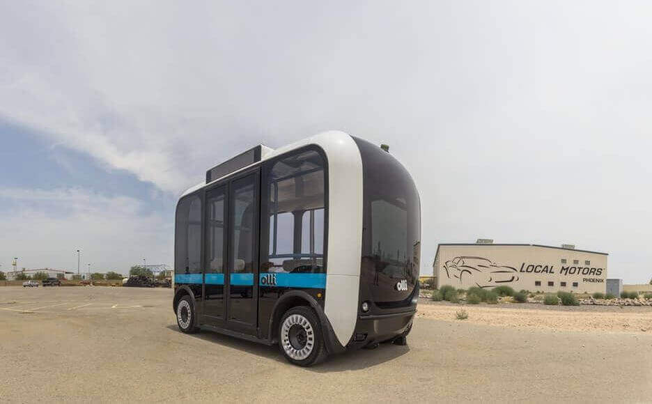 3D Printed Autonomous Bus, Olli (Image: Local Motors)