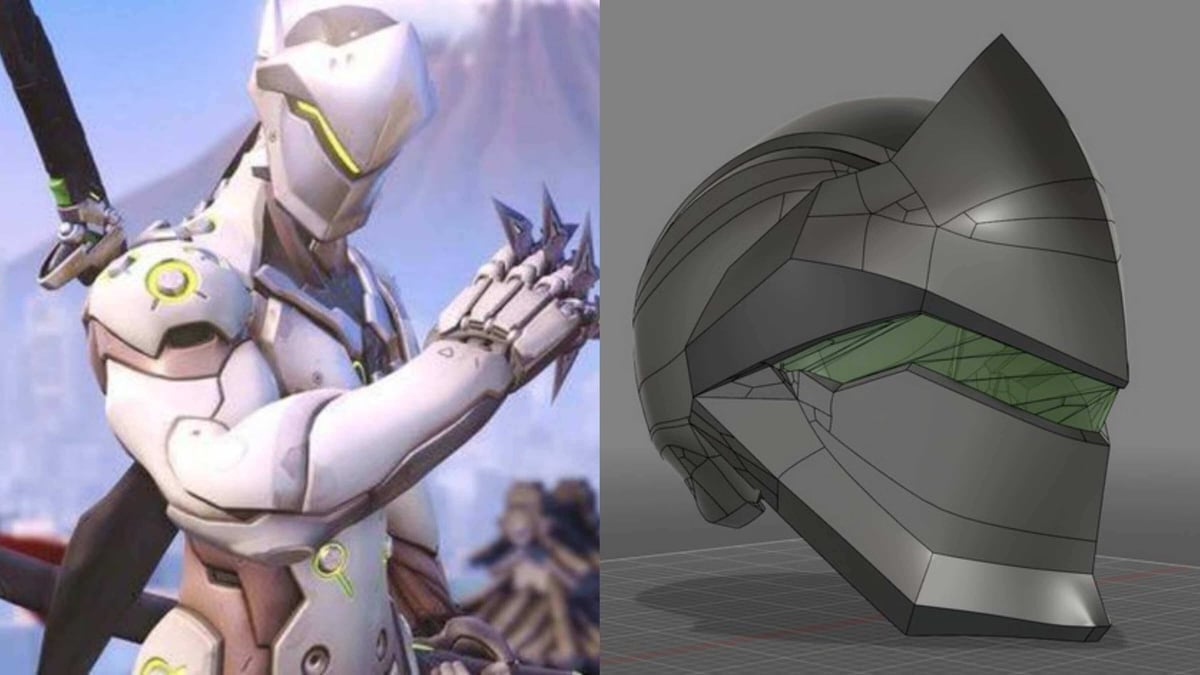 Image of Overwatch 3D Models to 3D Print: Wearable Genji Helmet