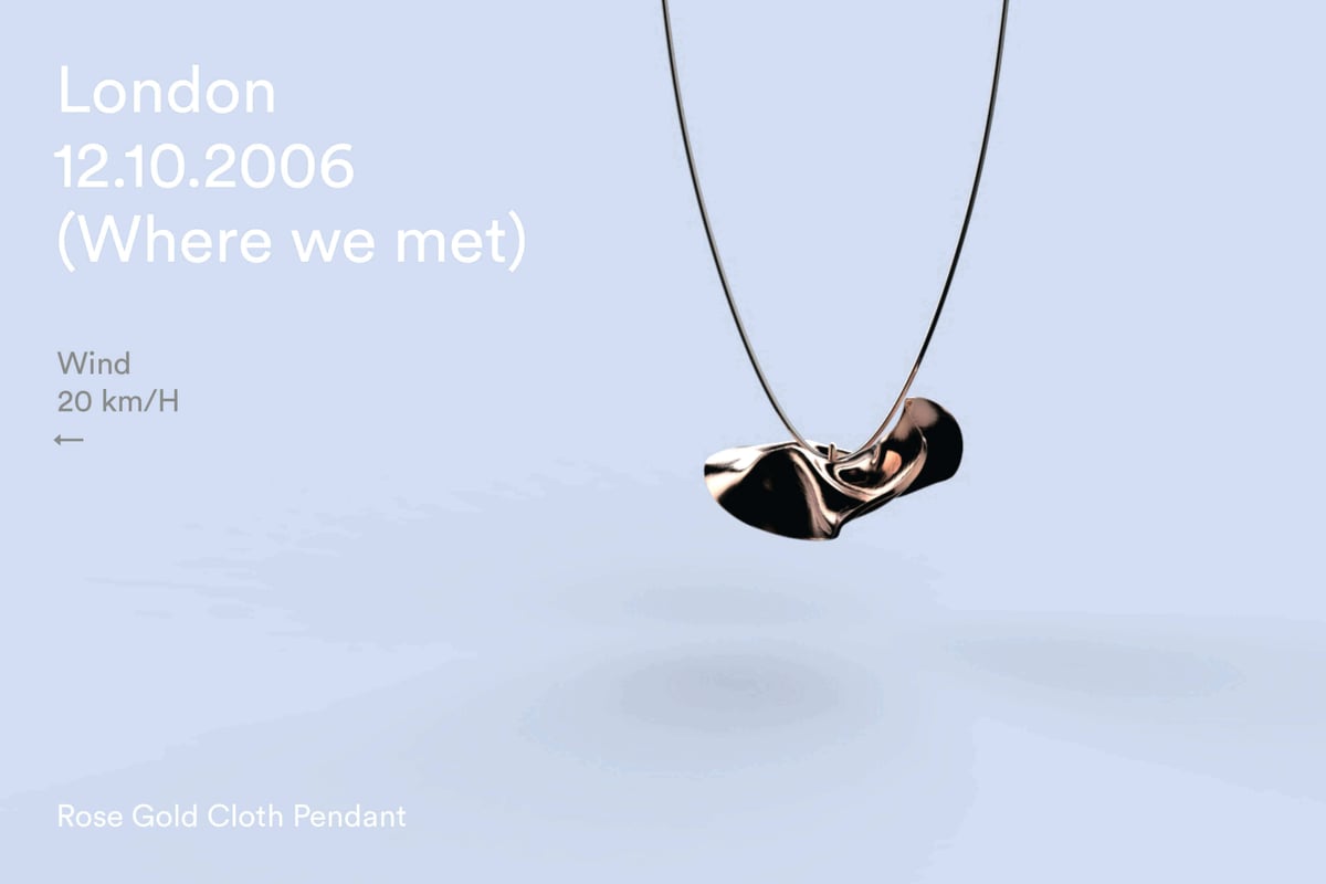 3D Print anniversary dates in the form of jewelry (Image: Windswept)