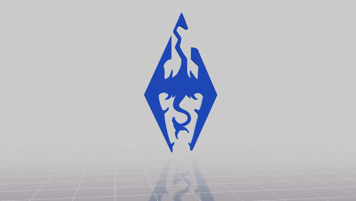 Skyrim 3D model logo