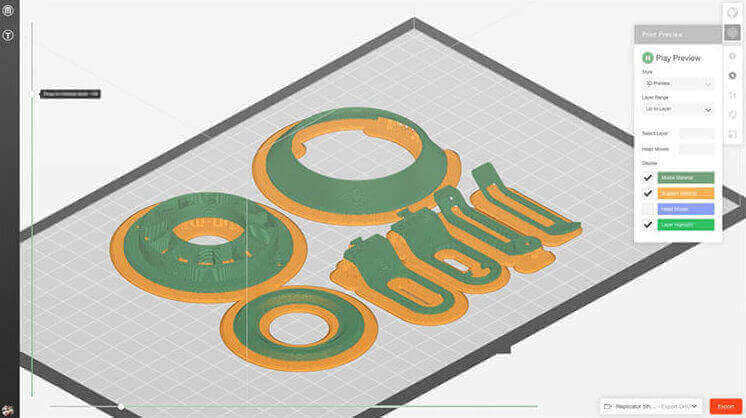 Imagen de Slicer 3D/Programma de corte para impresoras 3D: MakerBot Print
