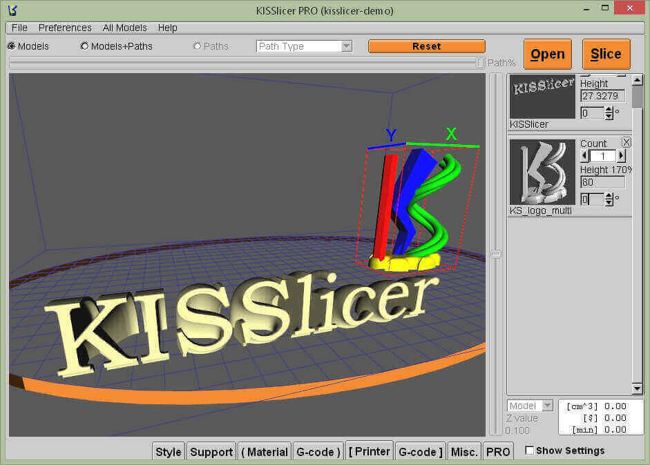 Imagen de Slicer 3D/Programma de corte para impresoras 3D: KISSlicer