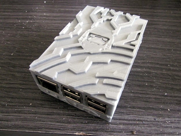 Imagen de Carcasa Raspberry Pi 3 personalizada para imprimir en 3D: Carcasa Halo