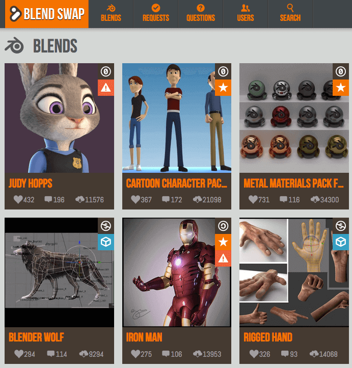 Image of The Best Sites to Download Free 3D Models: Blend Swap