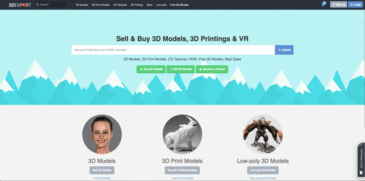 Image of The Best Sites to Download Free 3D Models: 3DExport