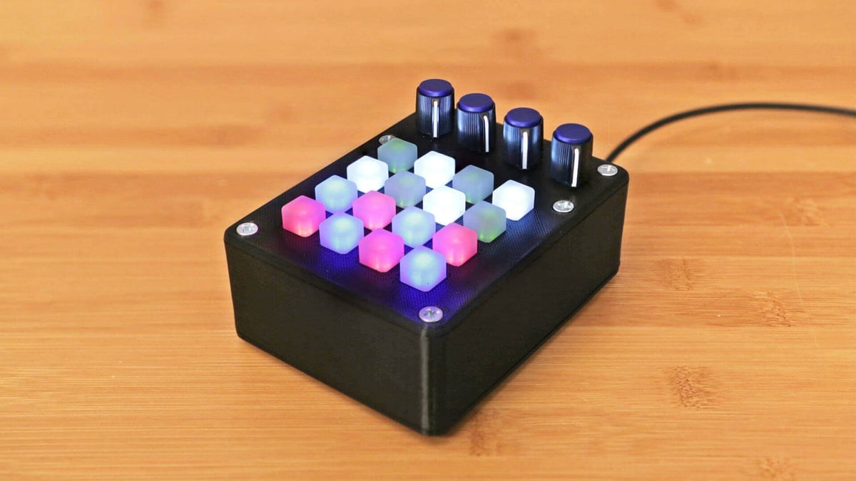 Image of Homemade Instruments to DIY or 3D Print: Mini UNTZtrument: 3D Printed MIDI Controller