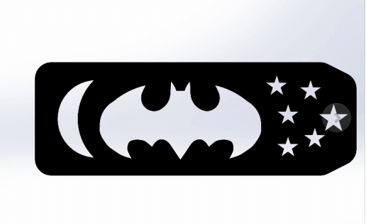 3D Emblem Batman Kunststoff Mit Schaumstoff-Kleberückseite Badge