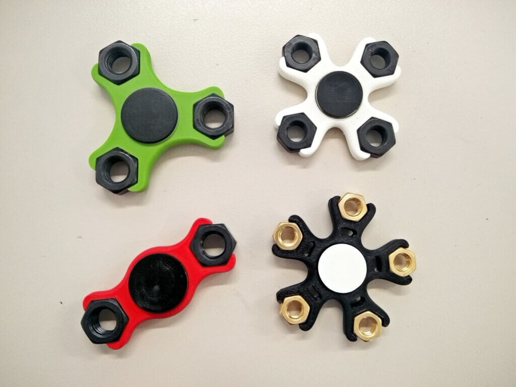 Image of Best 3D Printed Fidget Spinners: Hexnut Hand Spinners