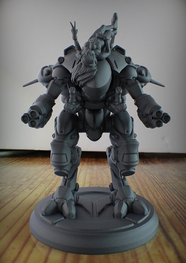 Image of Overwatch 3D Models to 3D Print: D.Va' & Meka Victory Pose