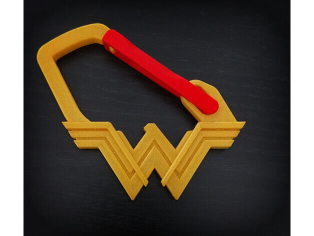 Image of Carabiner Clip to 3D Print: Wonder Woman Flex Door Carabiner