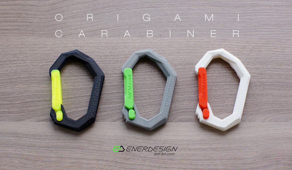 Image of Carabiner Clip to 3D Print: Origami Carabiner