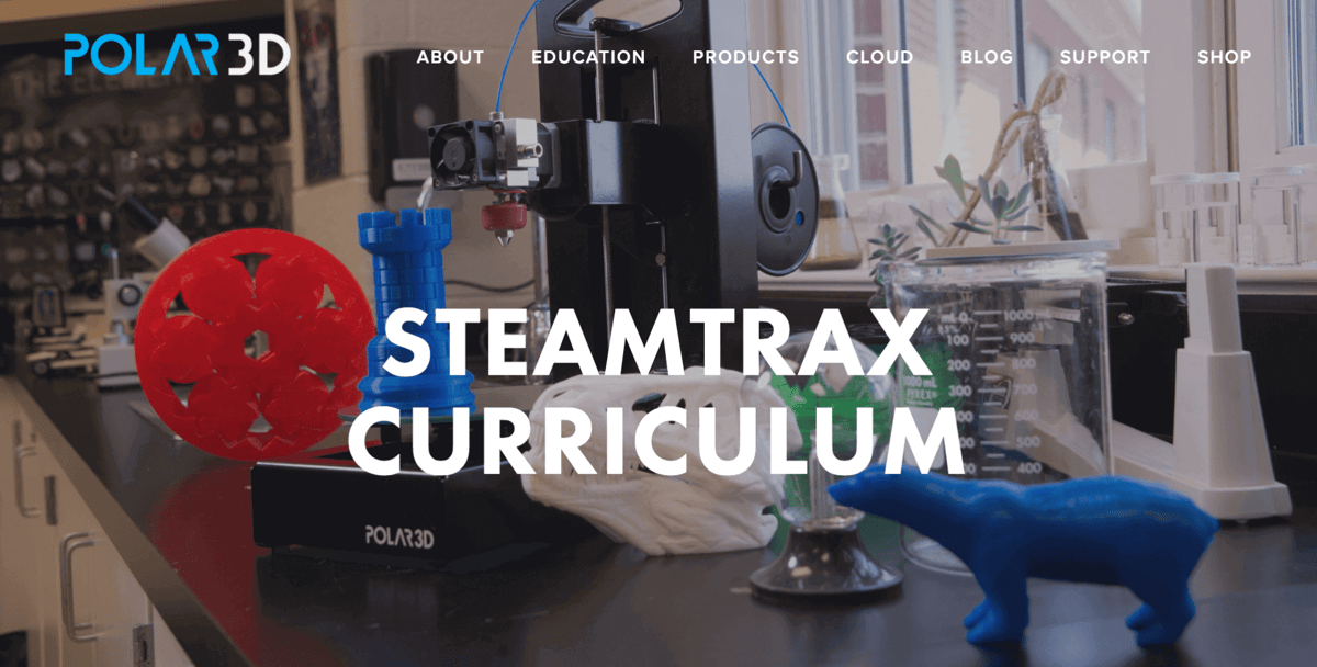 Image of Teacher's Guide to 3D Printing Curriculum: STEAMtrax (Polar3D)