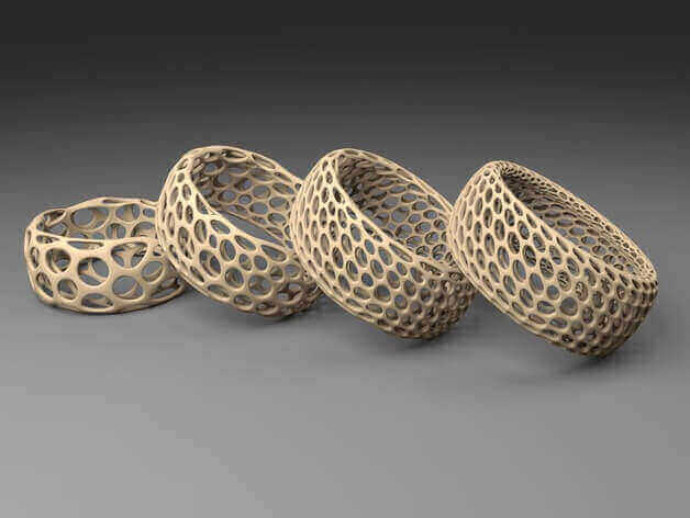 Image of 10 Things Worth Printing with a 3D Printing Service: Voronoi Bracelet