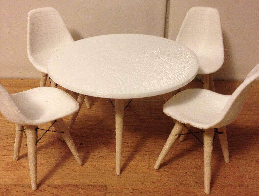 Image of DIY Barbie Accessories: Eames Table and Chairs