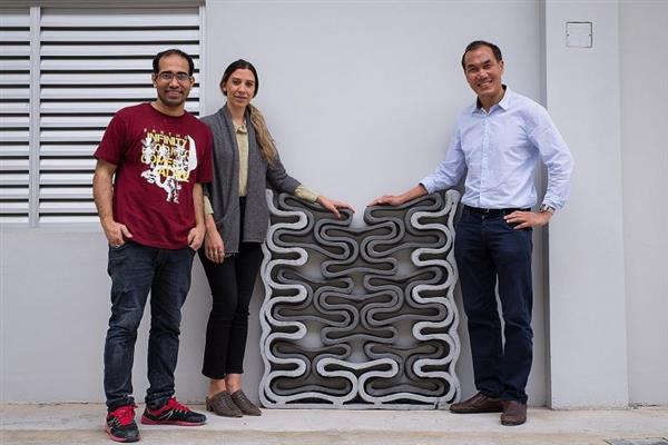 NTU researchers demonstrate a structure made out of the fly ash based 3D printing material