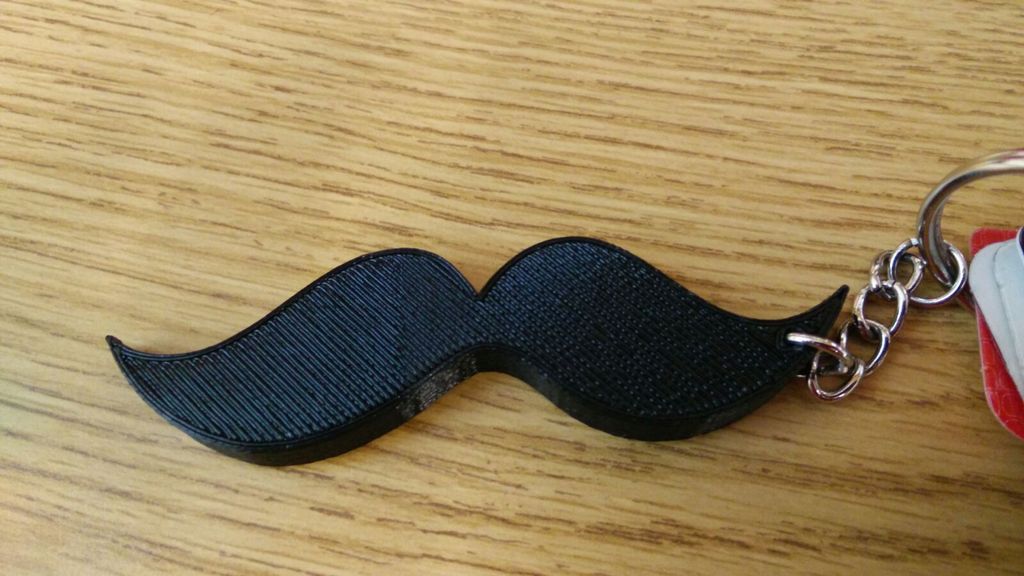Image of Movember 3D Printing Projects: Handlebar Moustache Keychain