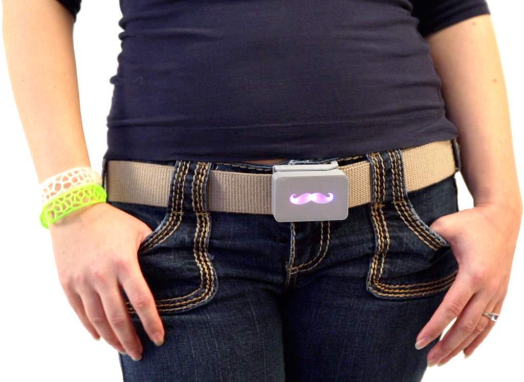 Image of Movember 3D Printing Projects: LED Mustache Belt Buckle