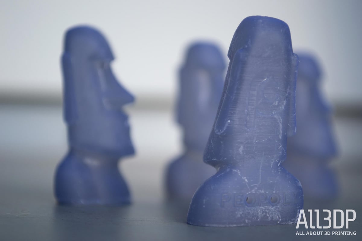 Peopoly Moai test prints Moai Easter Island heads