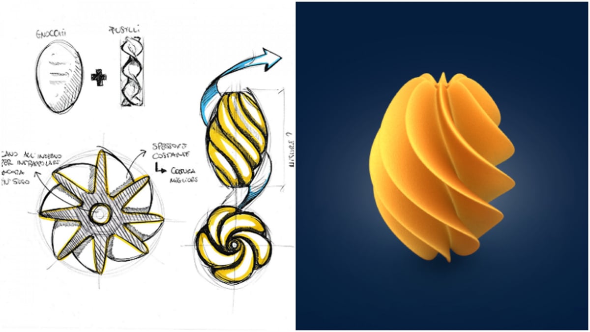 Concours - Barilla dévoile les design gagnants de pâtes réalisées par  impression 3D