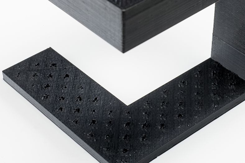 A 3D print that has 'pillowing' on one of its top surfaces