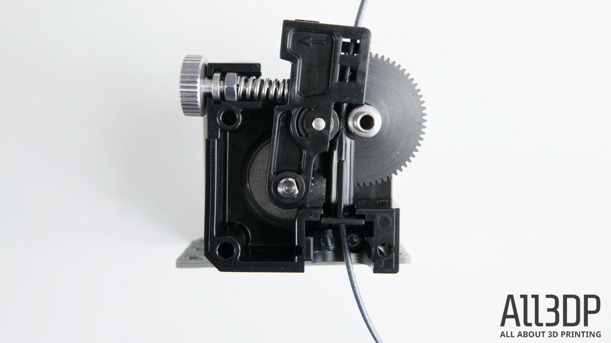 3D printer extruder cutaway view