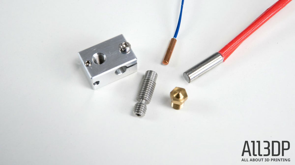 3d printer extruder guide heater block and its elements