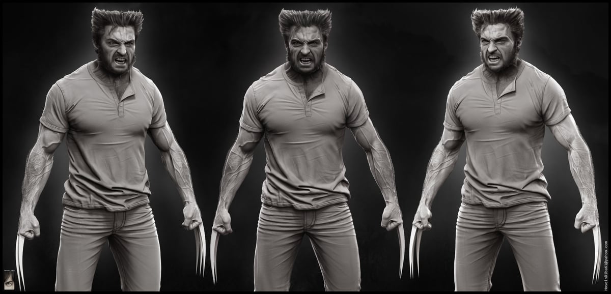 This 3D model of Wolverine would make an awesome addition to your desk.
